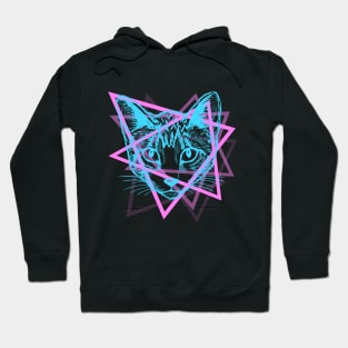 Psychedelic Rave Cat Abstract Vaporwave Gift Hoodie